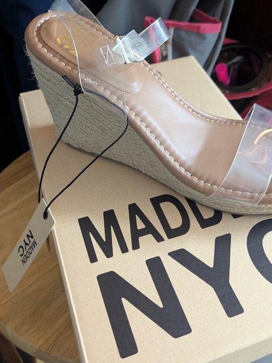 Steve Madden Shoes - Steve Madden Wedge Sandals in Nude